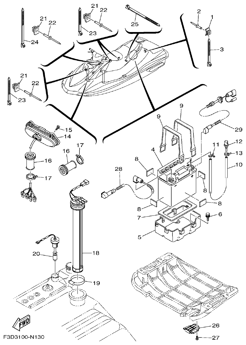 Yamaha F3D3 ELECTRICAL 2 parts diagram